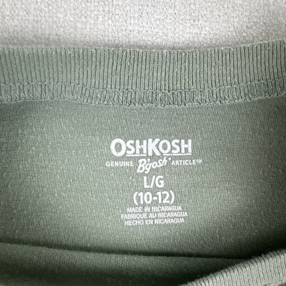 Oshkosh Large 10-12 Long Sleeve T Shirt Top Girls Wild & Free But Stay‎ Grounded